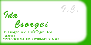 ida csorgei business card